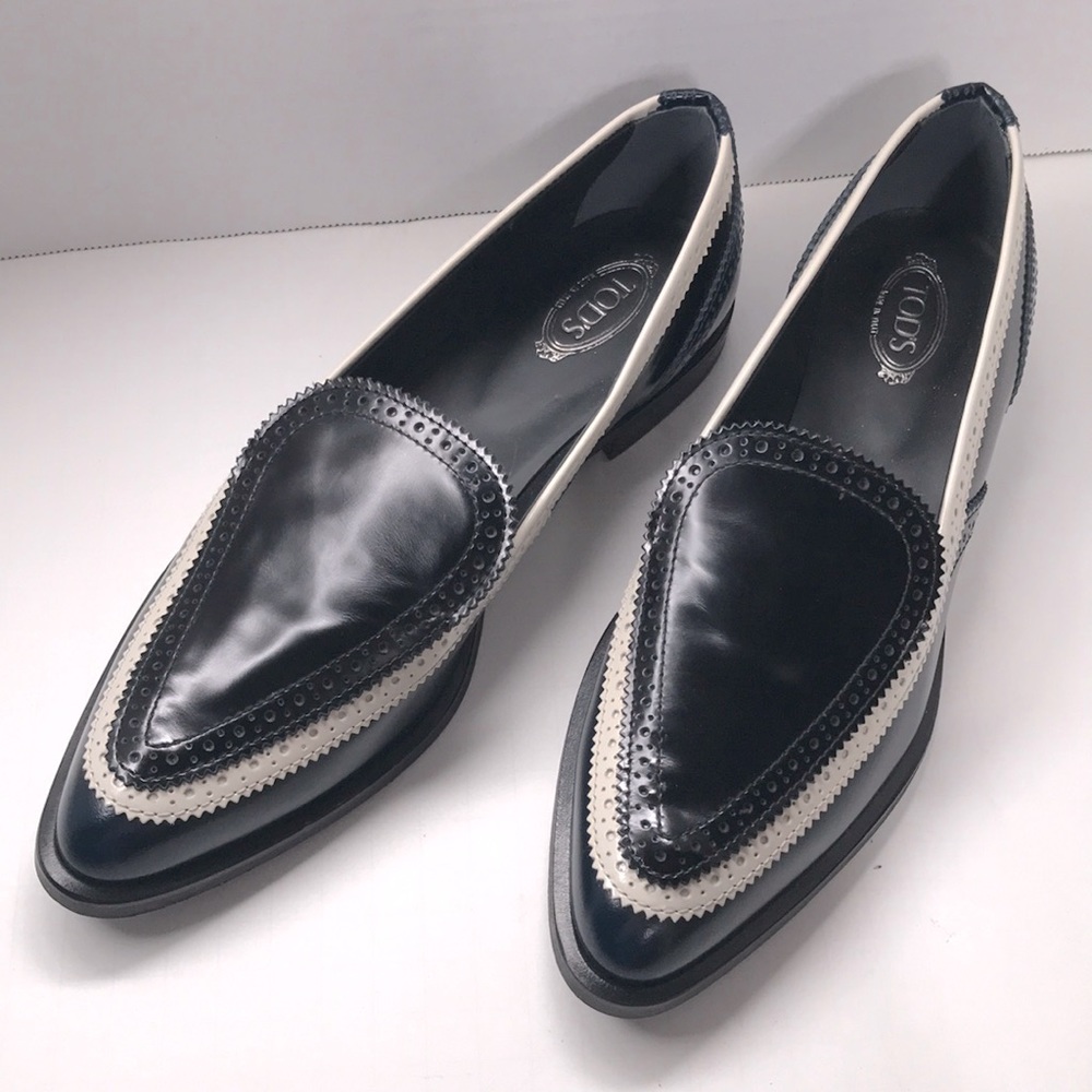 Tod’s women’s 3 tone leather loafers size 38 - Picture 1 of 8
